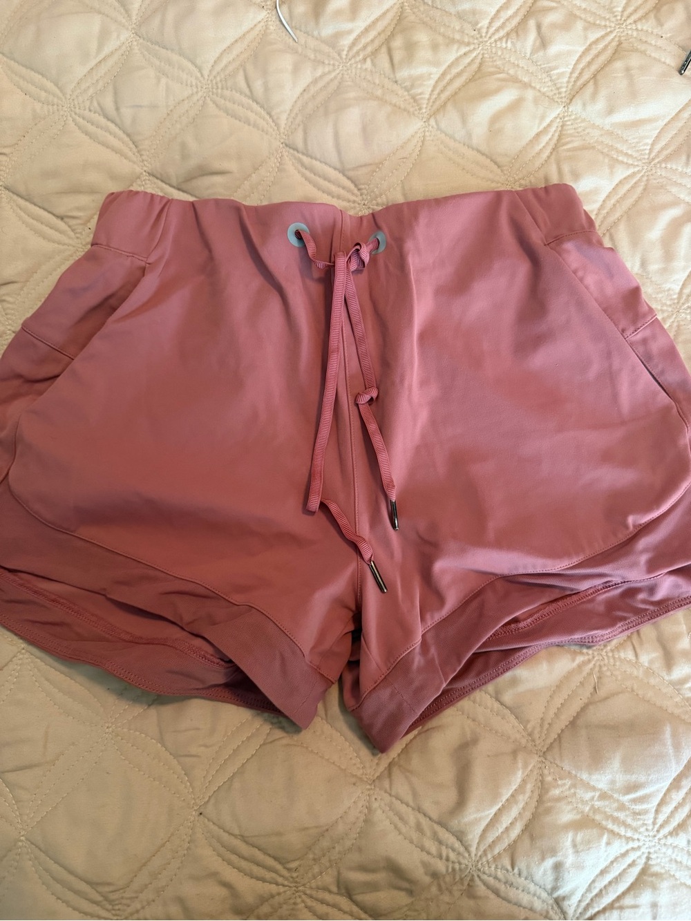 lululemon athletica Rose Pink Drawstring Athletic Shorts